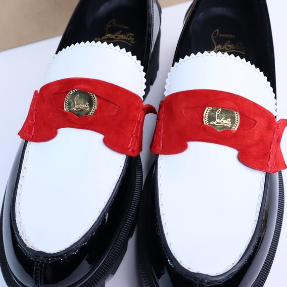 CHRISTIAN LOUBOUTIN The Penny Lug Loafer Multicolor Leather Women's 36/US 6 - Picture 4 of 11